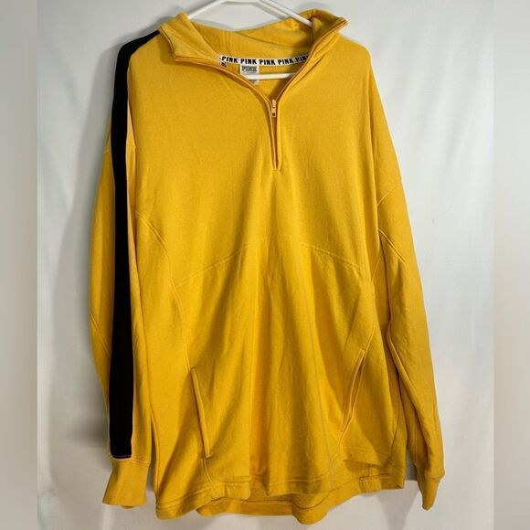 Victoria's Secret PINK Yellow Pullover Sweatshirt Size M - Picture 1 of 4